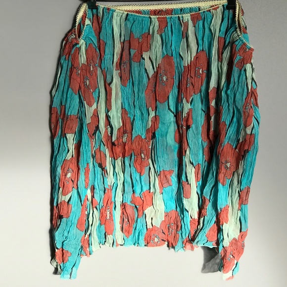 Lapis Silk Skirt with Separate Sequinned Slip SZXL - Picture 3 of 8